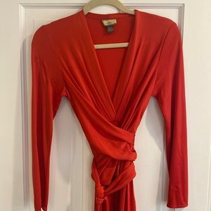 Issa London 100% silk red wrap dress (Duchess Cate engagement dress!)